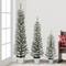 3ft., 4ft., & 5ft. Unlit Flocked Artificial Potted Christmas Trees
